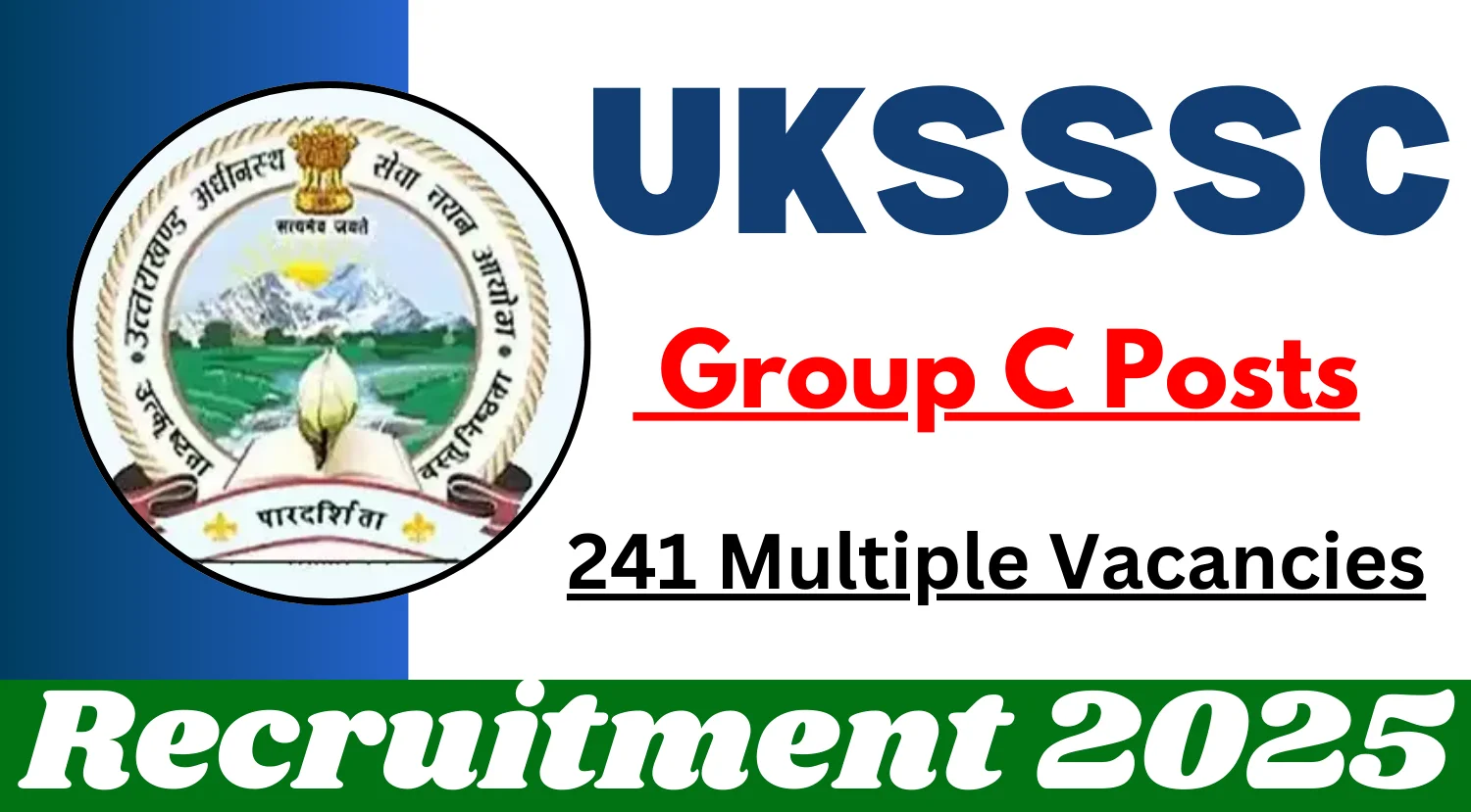 UKSSSC Recruitment 2025
